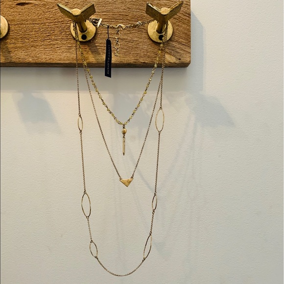 Lucky brand lucky layers 3 in 1 necklace gold NWT - Picture 2 of 5